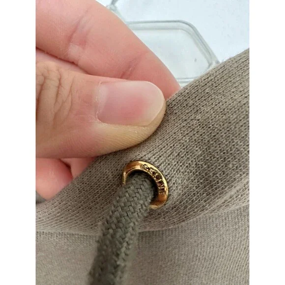 Celine Women's Cropped Hoodie Logo Spellout Autumn/Winter Collection Green Small - Picture 3 of 11